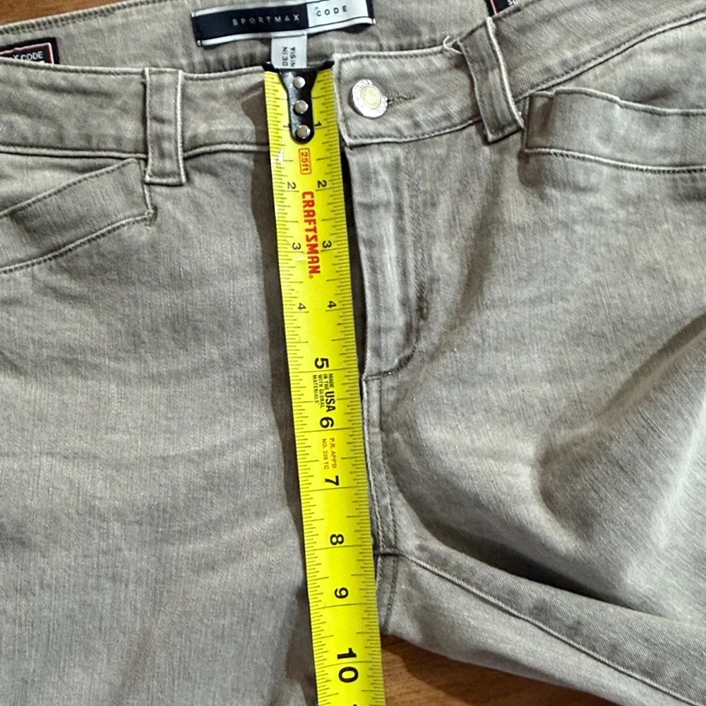 SPORTMAX Code Women 28 Super Skinny Perfect Fit Gray Bleach Wash Zip Ankle Jeans